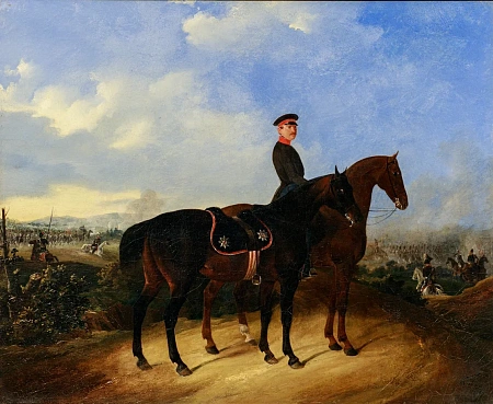 Швабе Александр Петрович (1818/24 - 1872). Портрет коня офицера свиты Его Императорского Величества. 1849 г.