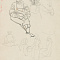 Григорьев Борис Дмитриевич (1886-1939). Деревенские типы. Вторая половина 1910-х годов. Бумага, графитный карандаш. 35,7 х 26,5 см
