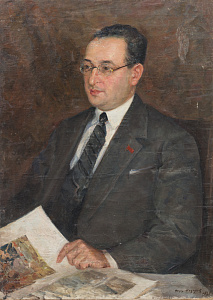 Модоров Фёдор Александрович (1890-1967). Портрет Михаила Кольцова. 1935 г. Холст, масло. 87 х 62 см