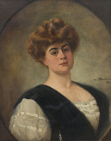 Галкин Илья Саввич (1860-1915). Женский портрет. 1908 г. Холст, масло. 69 х 55,3 см