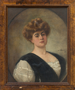 Галкин Илья Саввич (1860-1915). Женский портрет. 1908 г. Холст, масло. 69 х 55,3 см