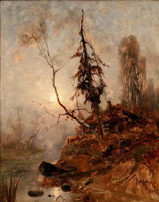 Клевер Юлий Юльевич (1850-1924). Лунная ночь. 1897 г. 