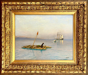 Лагорио Лев Феликсович (1826-1905). Спасение на море. 1905 г. Холст, масло. 68,1 х 88,5 см