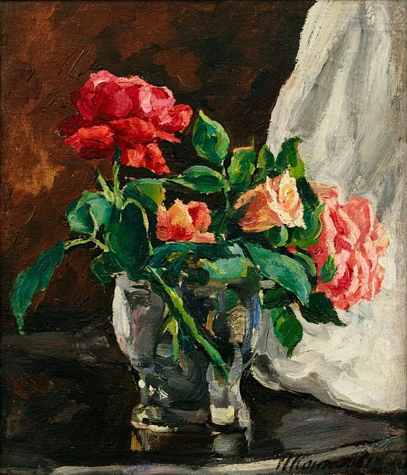 Кончаловский Пётр Петрович (1876-1956). Розы. 1938 г.